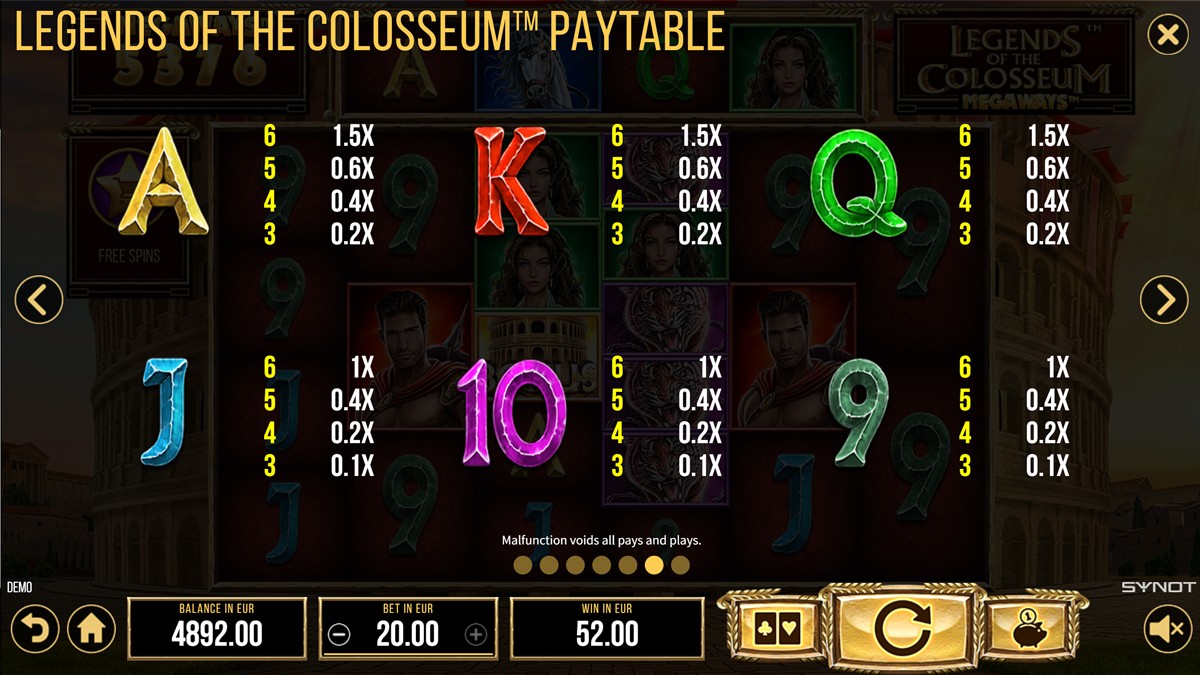  Legends of the Colosseum Megaways