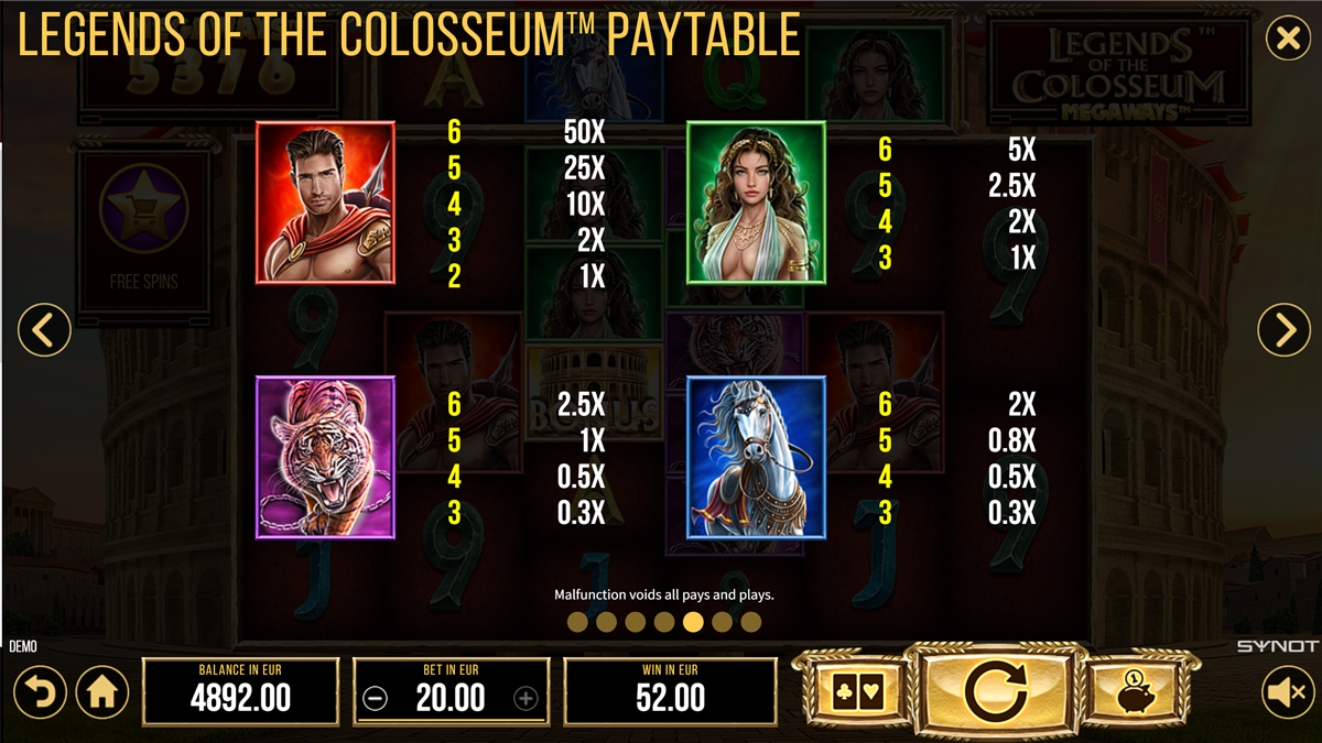  Legends of the Colosseum Megaways